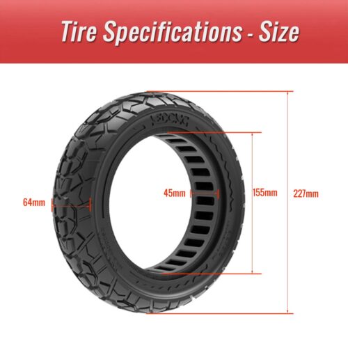 CATAZER 9.5x2.5 solid tire size
