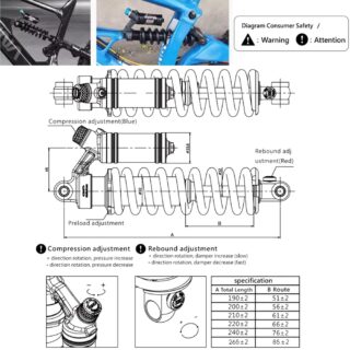 CATAZER RCP2S shock with 2 bushings included – ready for installation on AMFRDH frames