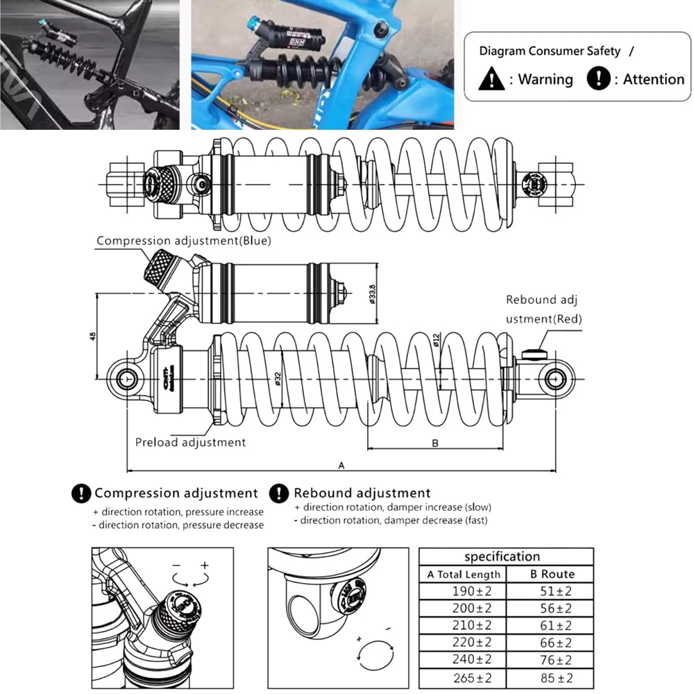 CATAZER RCP2S shock with 2 bushings included – ready for installation on AMFRDH frames