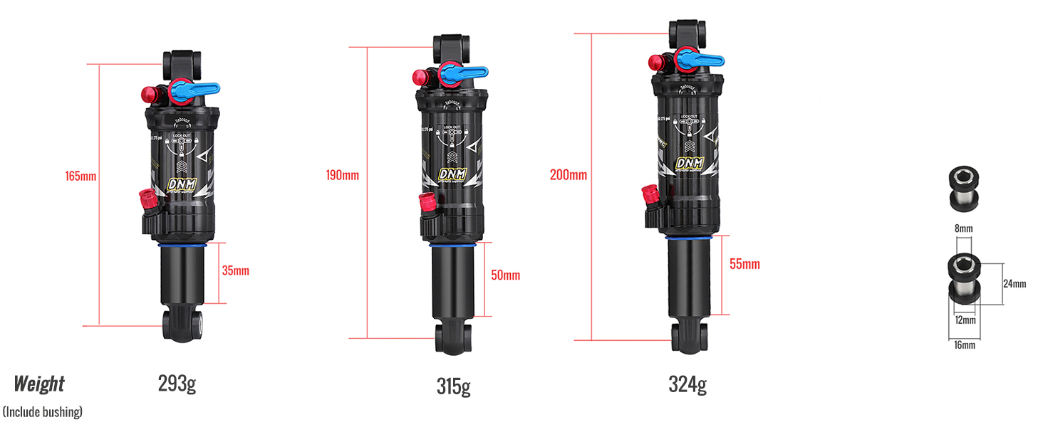 CATAZER Air Bike Rear Shock Size CATAZER air bike rear shock size