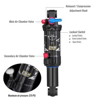 CATAZER Air Shock Absorber With Included Bushings For Comfortable Cycling CATAZER air shock absorber with included bushings for comfortable cycling