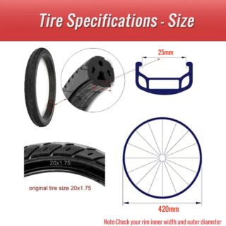 CATAZER bicycle solid tire 20x1.75 for 20 inch bike