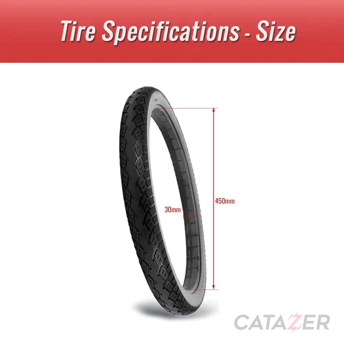 CATAZER bicycle solid tire 22x2.125 size