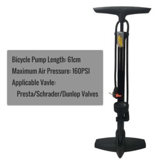 CATAZER bike floor pump showing ergonomic handle and compact 61cm height