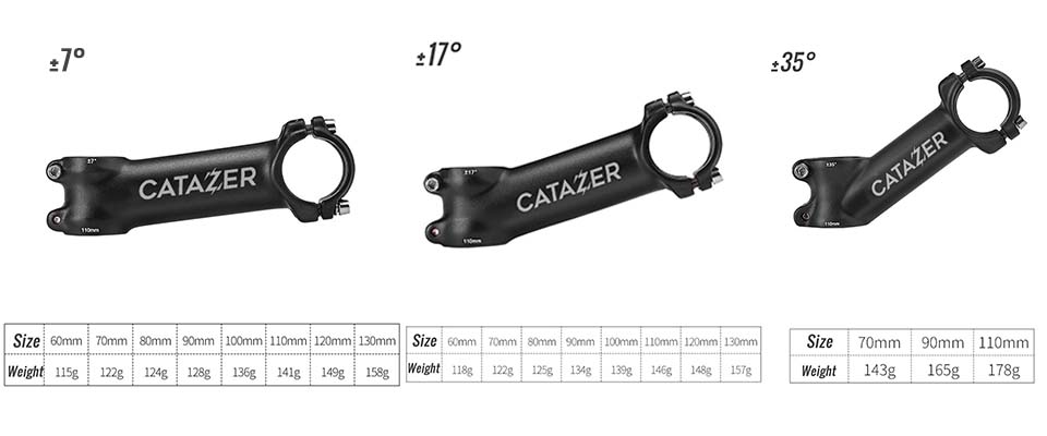 CATAZER bike stem size