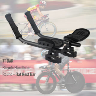 CATAZER Black Aero Bar Installed On Road Bike – Perfect For Time Trials And Flat Road CATAZER black aero bar installed on road bike – perfect for time trials and flat road