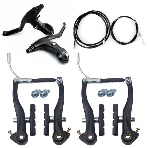 CATAZER black complete front and rear V brake kit with calipers levers cables