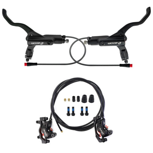 CATAZER black hydraulic disc brake set with power cut off for e bike left 80cm right 140cm