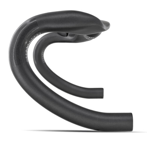 CATAZER carbon drop bar showing 127mm drop and 104mm reach dimensions