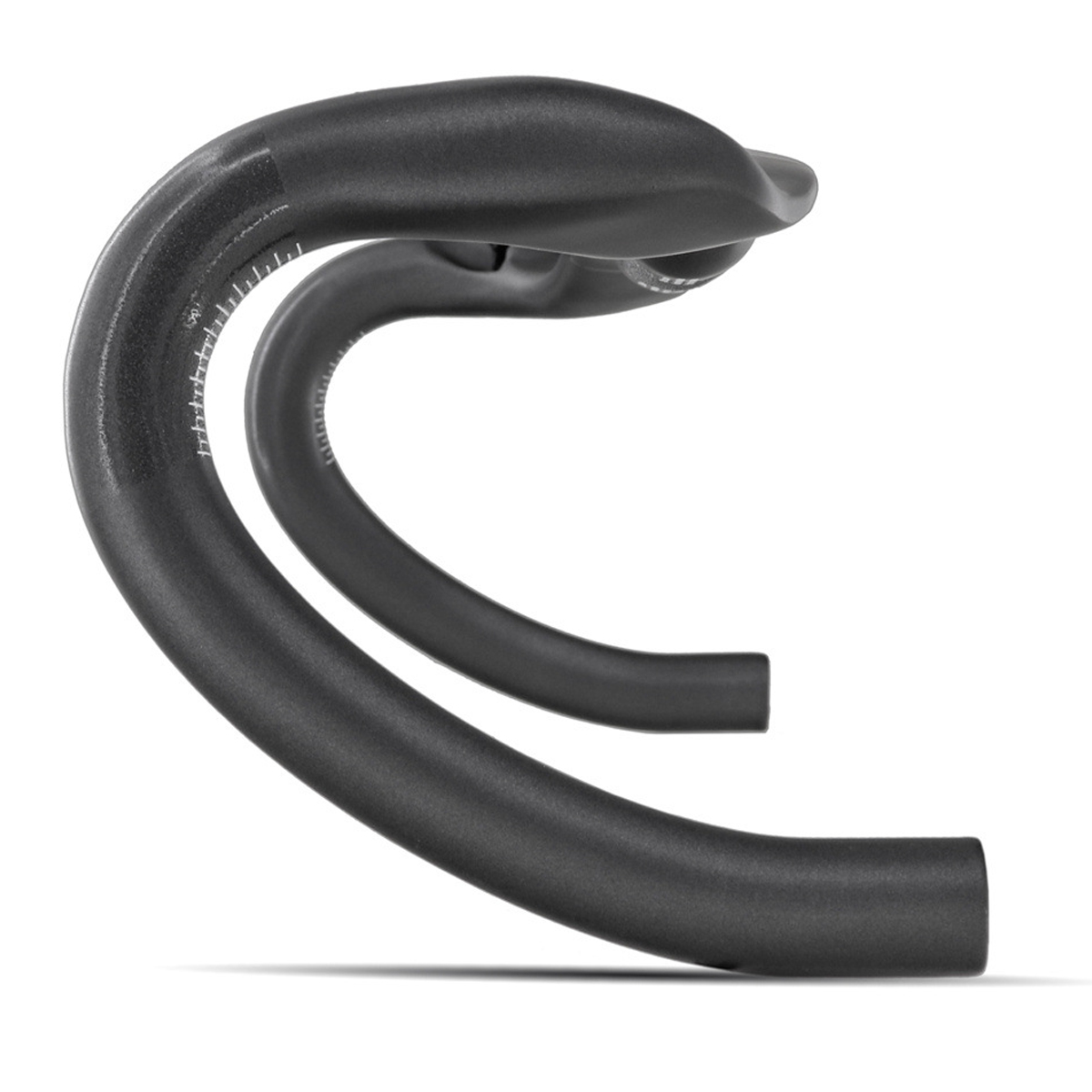 CATAZER carbon drop bar showing 127mm drop and 104mm reach dimensions