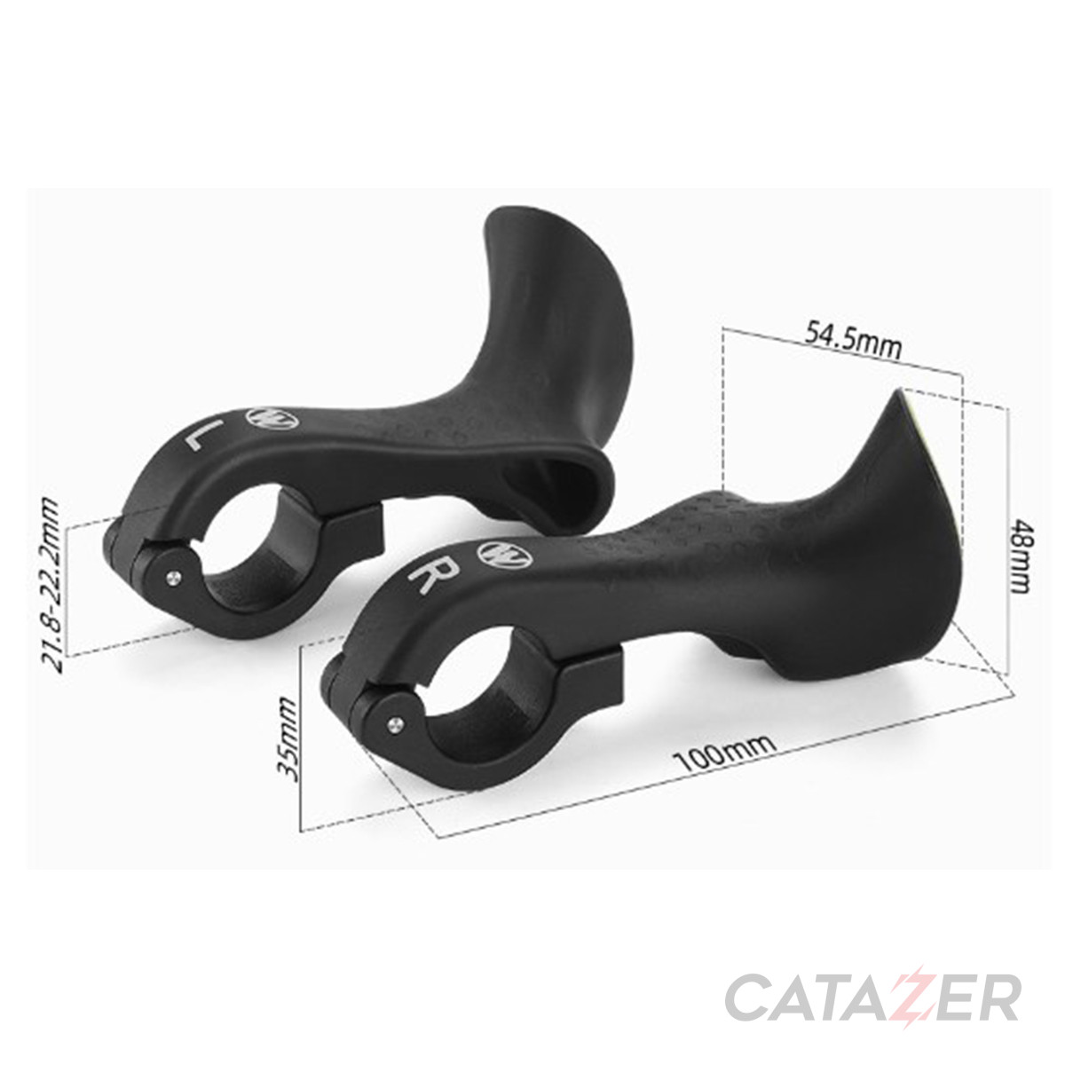 CATAZER Lightweight Bike Handlebar Ends Size CATAZER lightweight bike handlebar ends size