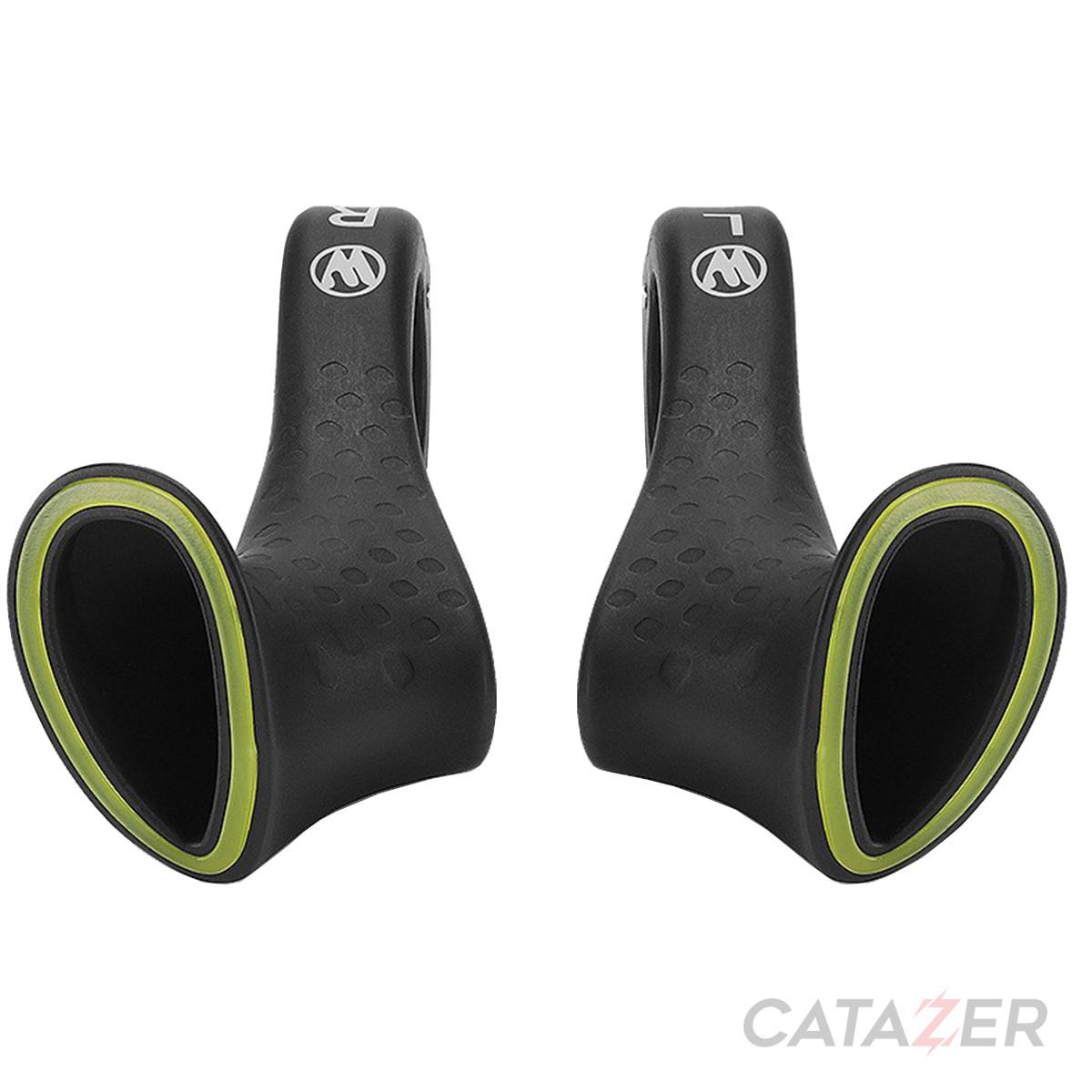 CATAZER Lightweight Nylon Noctilucent Handlebar Ends For Mountain Bike Ergonomic Design CATAZER lightweight nylon noctilucent handlebar ends for mountain bike ergonomic design