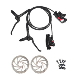 CATAZER mountain bike hydraulic disc brake set complete front rear Black
