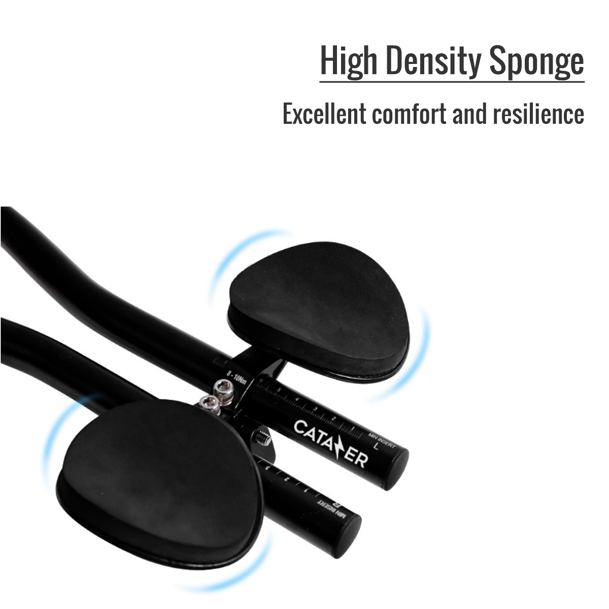 CATAZER bike aero bar handlebar thick foam padding on cushions vibrations for comfort