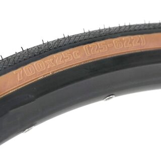 CATAZER retro 700x25c road bicycle folding tire showing low rolling resistance slick pattern