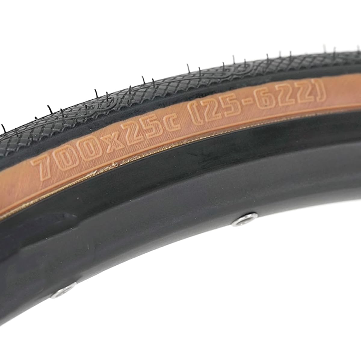 CATAZER retro 700x25c road bicycle folding tire showing low rolling resistance slick pattern