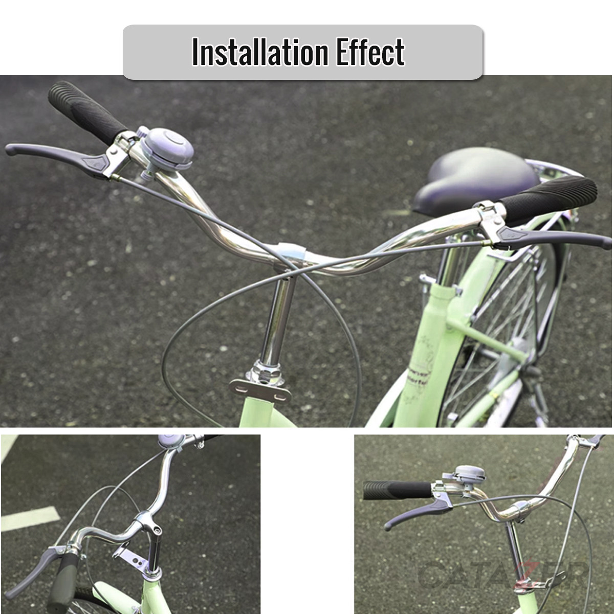 CATAZER riser bar installed on mountain bike – durable and comfortable