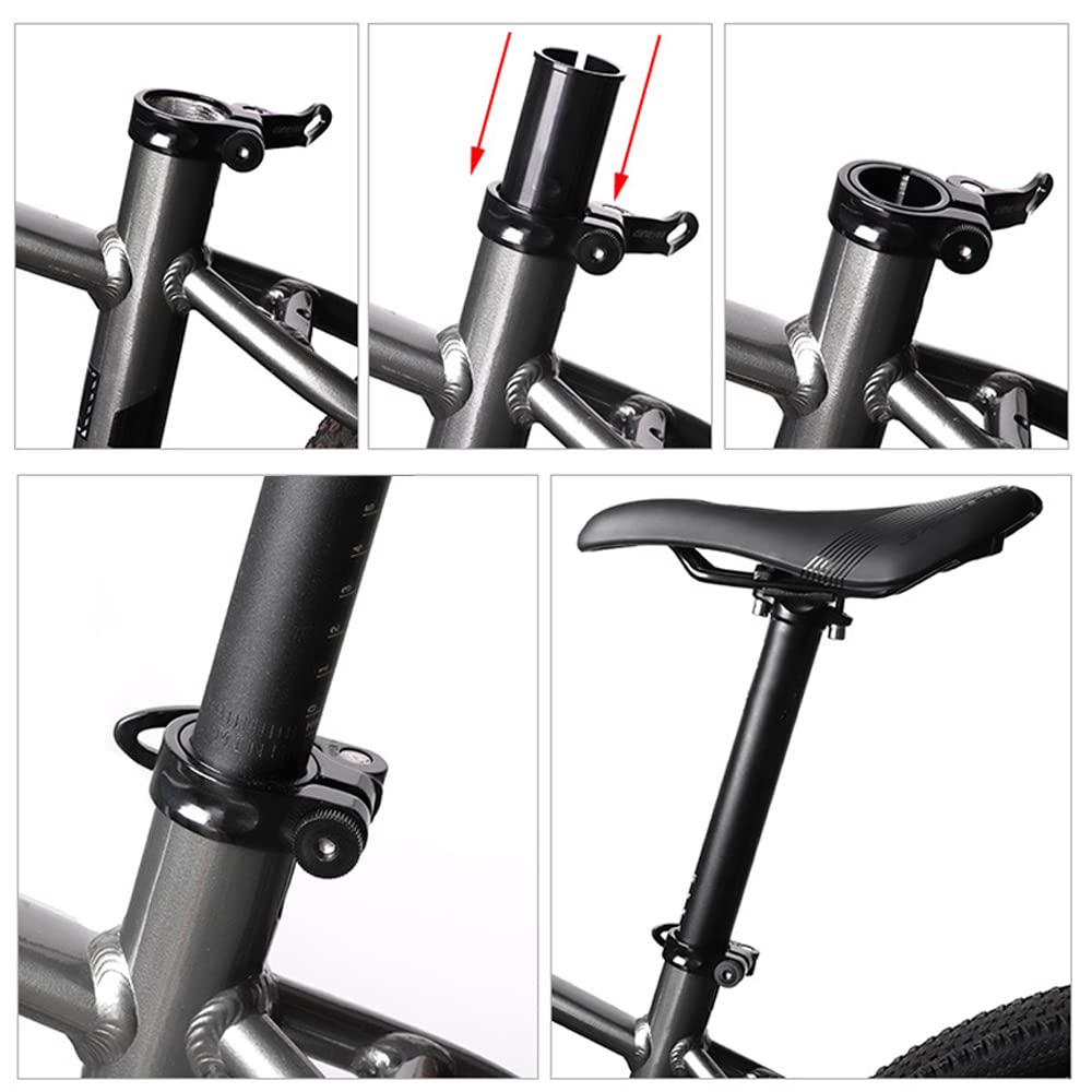 CATAZER shim installed in bike frame – allowing proper seatpost fit