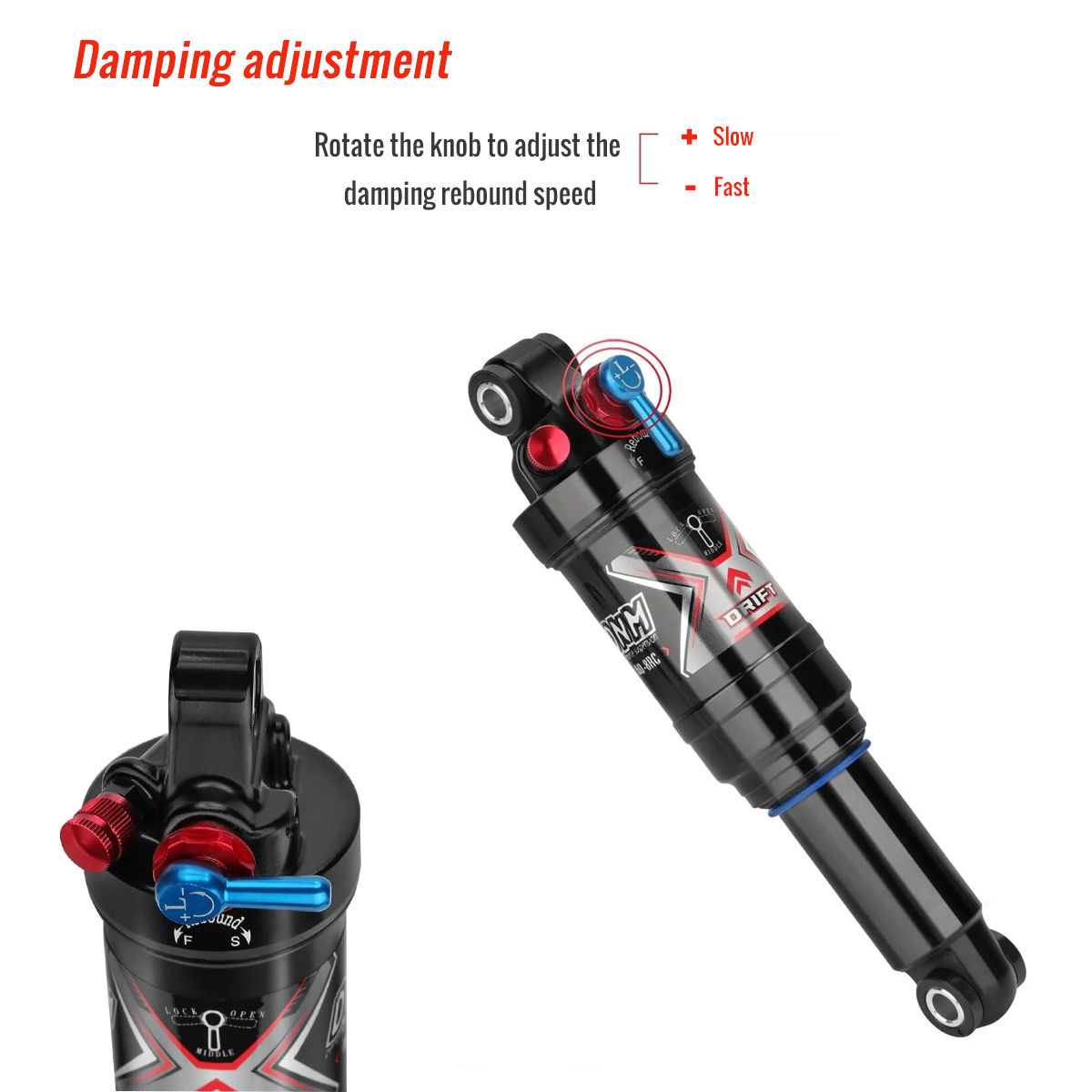 CATAZER shock length options – 165mm to 230mm with 35 70mm travel