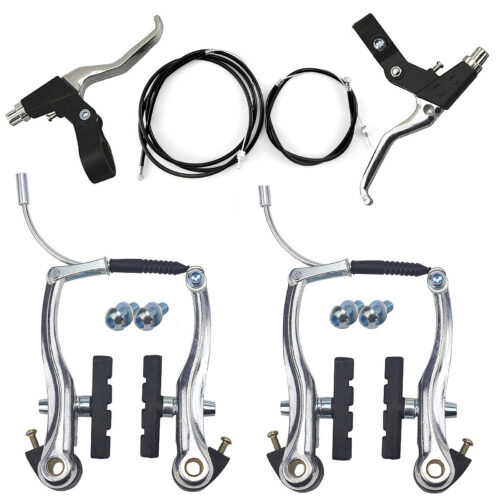 CATAZER silver complete front and rear V brake kit with calipers levers cables