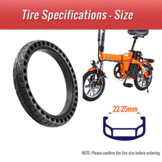 CATAZER size 14x2.125 tire 330mm outer diameter, 250mm groove inner diameter, fits 22mm groove width