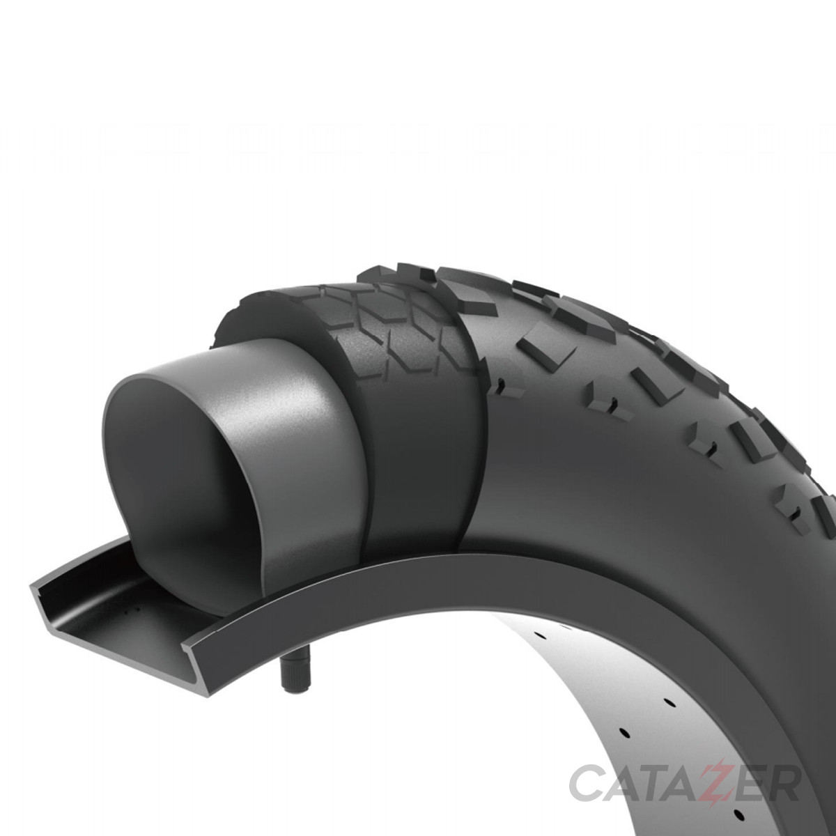CATAZER Tire Liner Showing 93mm Width And Foldable Design CATAZER tire liner showing 93mm width and foldable design