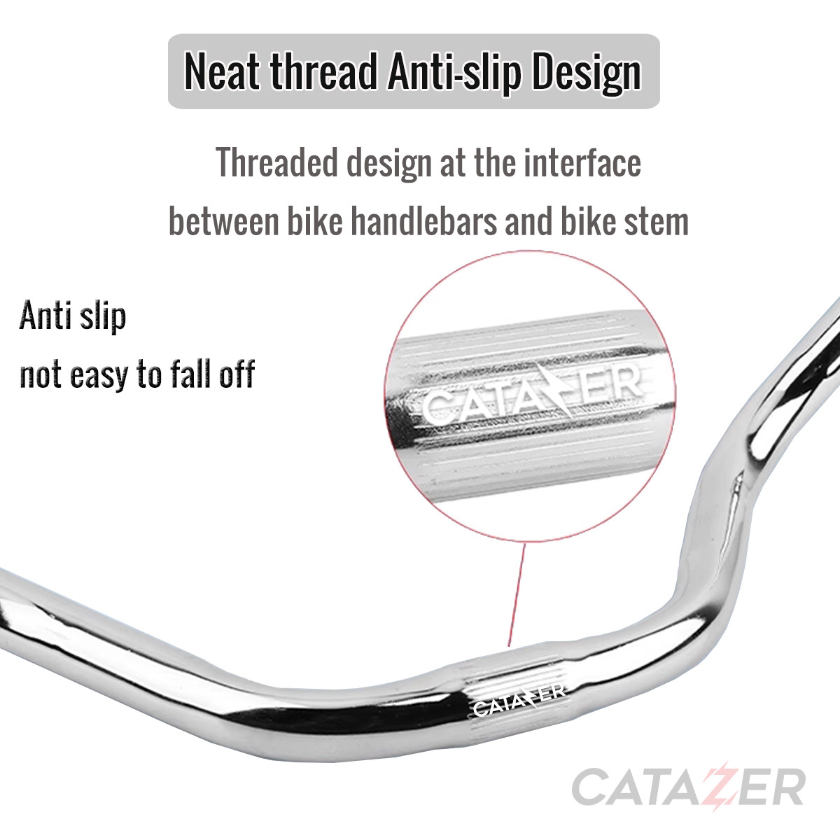 CATAZER universal handlebar 25.4mm center clamp and 22.2mm bar end