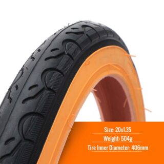 CATAZER yellow folding tire 20x1.35 for BMX and folding bikes