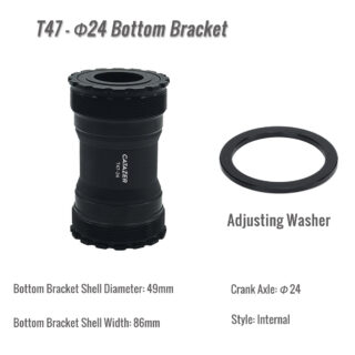 Bicycle T47 Bottom Bracket With Sealed Bearings