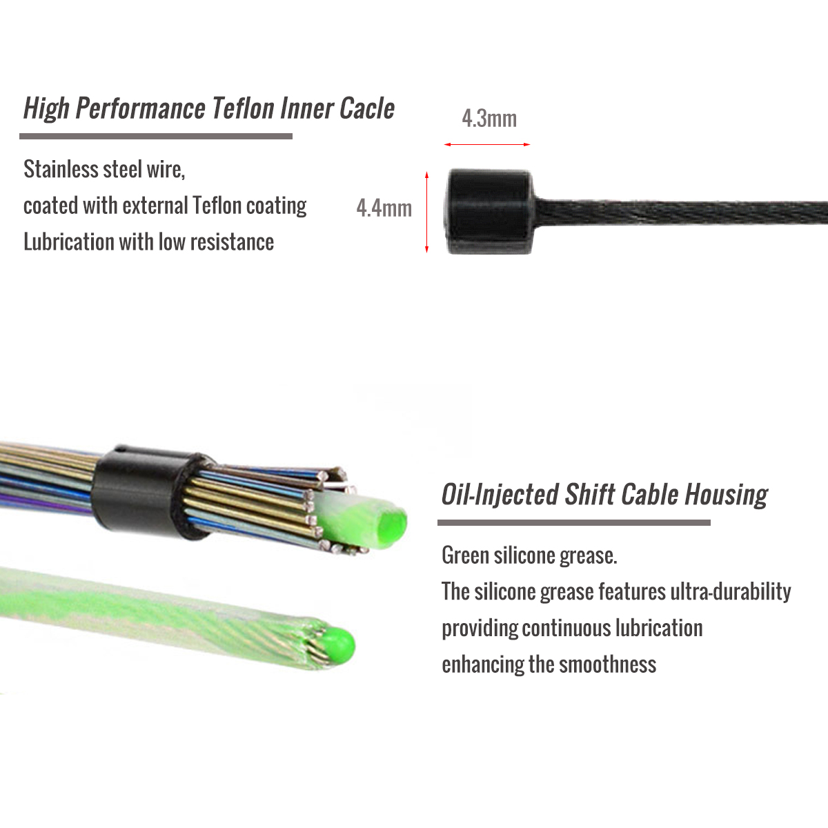 bicycle shifter cable housing set