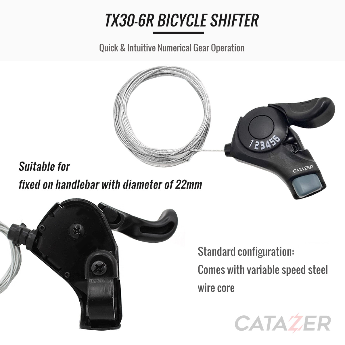 Right Side Bike Shifter For 7 Speed