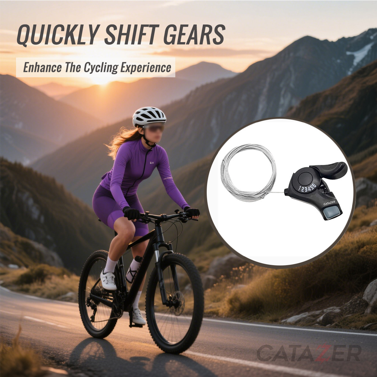 Bicycle Gear Lever Detail View