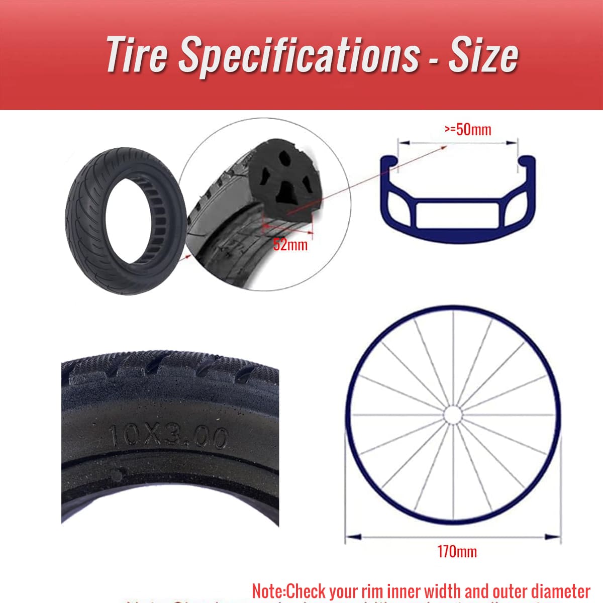 X TYRE1011.PT02 solid tireMeasuring rim diameter 170mm solid tire Measuring rim diameter 170mm