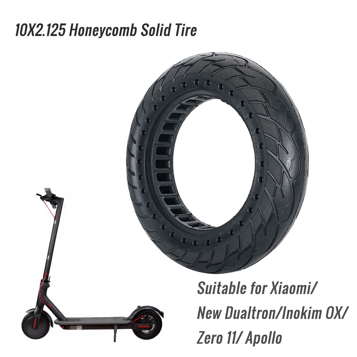 Electric scooter wheel fitted with honeycomb non-pneumatic tire