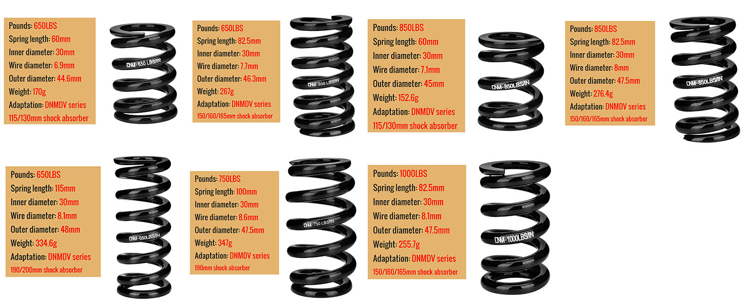 bicycle rear shock spring size 2