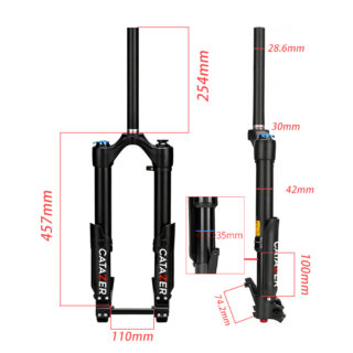 Mountain Bike Front Fork 100mm Hydraulic Single Shoulder for Soil Bike including size