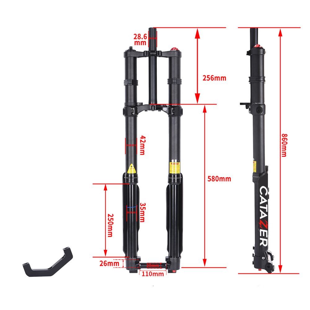 aluminum alloy front fork double shoulder bike suspension including size06 FORK004.PT01