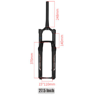 27'' bicycle front fork 140mm aluminum alloy bike fork for mtb including size