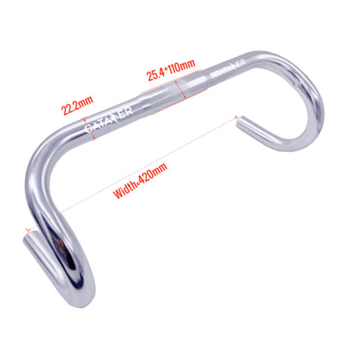 Aluminum Alloy Bicycle Handlebar 25.4mm Stem SilverBlack size06 BHD016 Silver.PT01