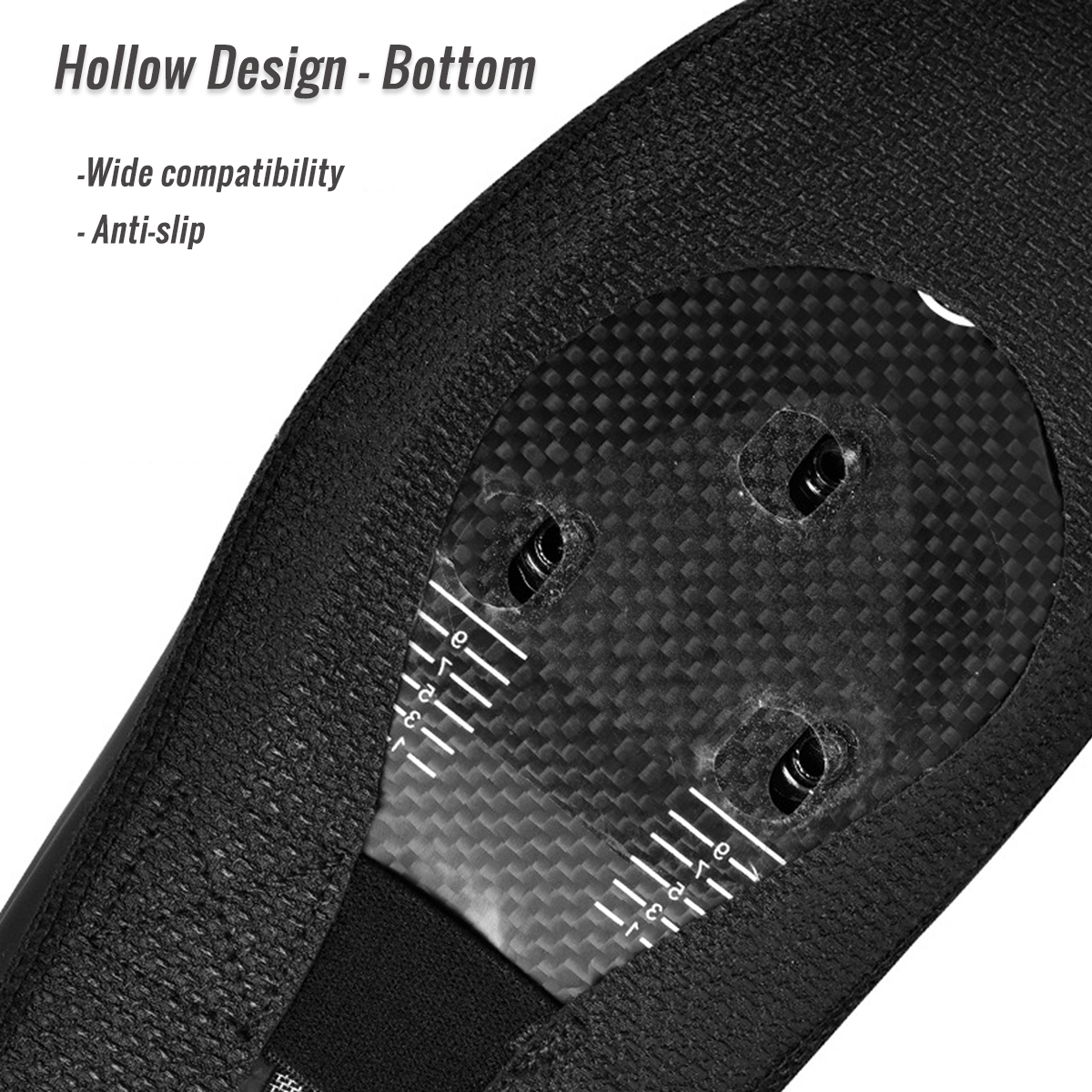 CATAZER Anti slip sole material with precise cleat opening – secure walking and unhindered pedaling