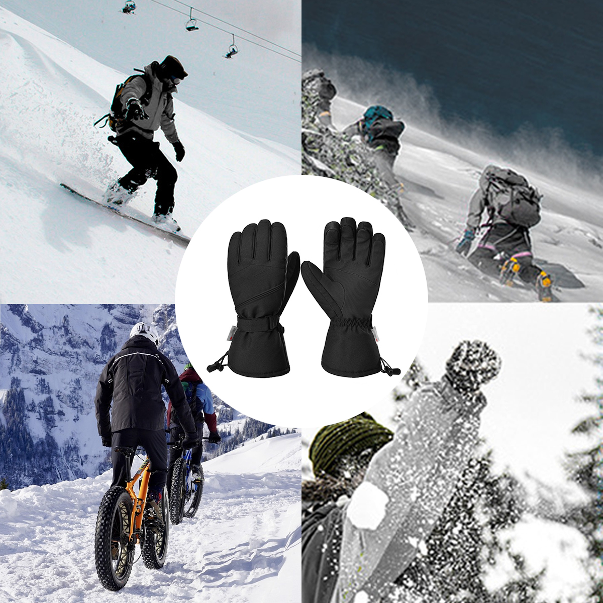 CATAZER winter cycling gloves packaging – includes one pair in chosen size