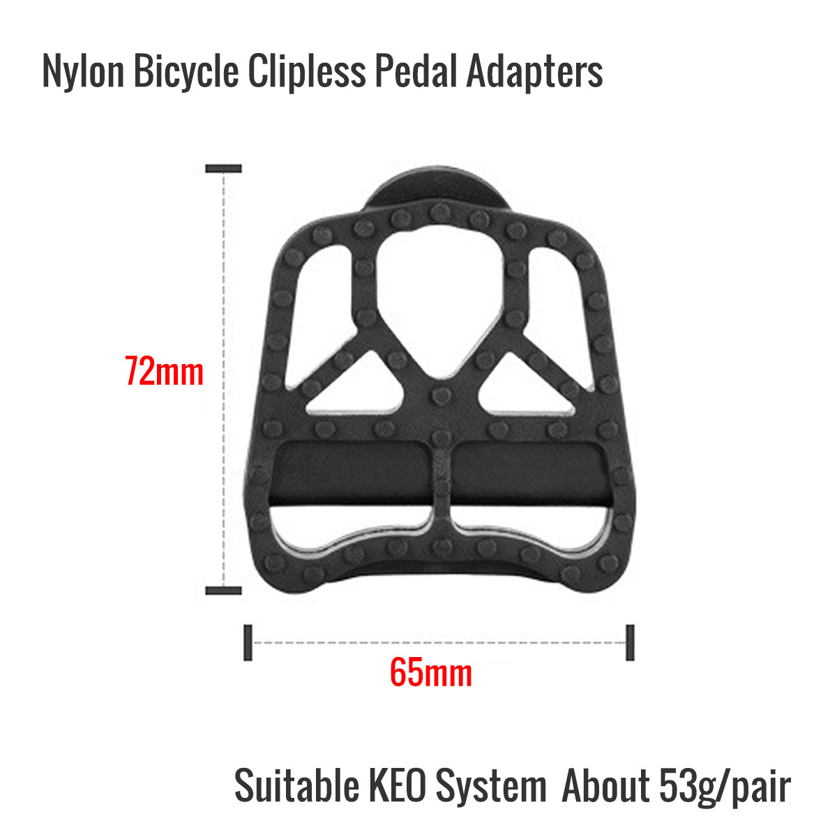 Pedal Adapters Nylon Clipless to Platformincluding size