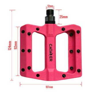 mtb pedals nylon fiber lightweight wide platform pink for cycling 9 16 in including size