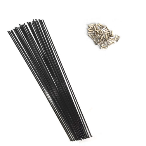 CATAZER 36pcs 260mm bicycle wheel spokes black steel with nipples for MTB road bike