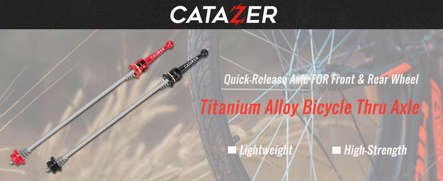 CATAZER titanium quick release skewer packaging – includes front and rear pair